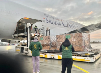 8th Saudi Relief Plane Arrives in Poland to Deliver Aid to Ukrainians