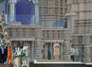Indian Prime Minister Narendra Modi opens stone-built Hindu temple in UAE ahead of India’s elections