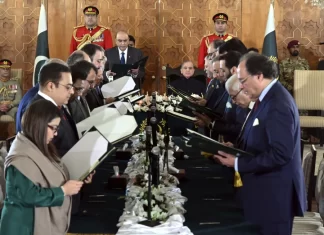 Pakistan swears in newly elected Prime Minister Shehbaz Sharif’s 19-member Cabinet