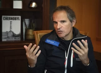 The UN atomic watchdog’s director arrives in Russia for talks on nuclear safety in Ukraine