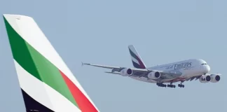 An Emirates Airbus A380 jumbo jet lands at Dubai International Airport in Dubai, United Arab Emirates, Friday, Sept. 9, 2022. The long-haul carrier Emirates announced Monday, May 13, 2024, it saw record profits of $4.7 billion in 2023 as the airline fully took flight after the turbulent years of the coronavirus pandemic disrupted its operations.