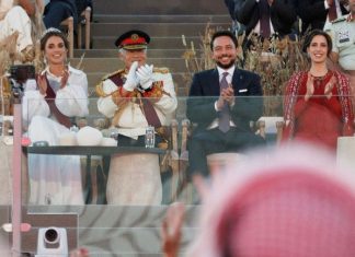 Princess Rajwa shows off Honayda gown at king’s silver jubilee celebrations in Jordan