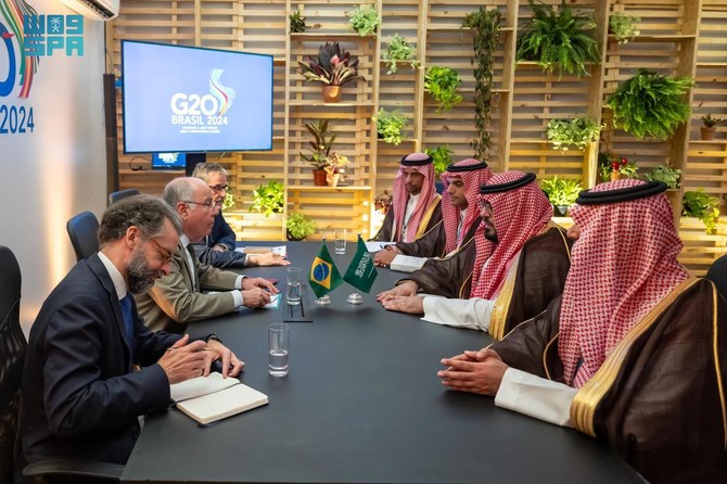 Saudi Minister of Economy and Planning Meets Brazil Foreign Minister