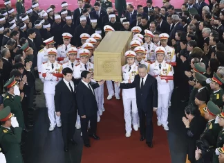 Vietnam Communist Party chief’s funeral draws thousands of mourners, including world leaders