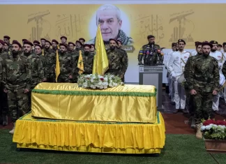 Hezbollah fires over 200 rockets into Israel after killing of senior commander