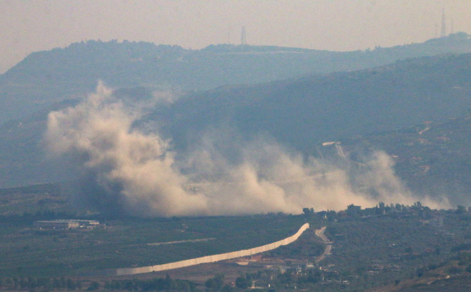 Smoke rises from Kfar Kila
