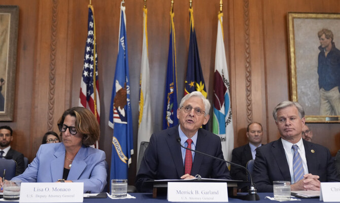 Merrick Garland,Lisa Monaco,Christopher Wray
