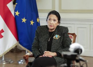 Georgian president declares she will not give up presidency