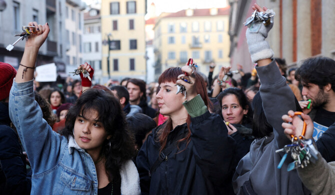 FILE PHOTO: Students protest against feminicide after 22-years-old woman murdered