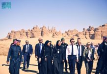 French President Emmanuel Macron visits Saudi Arabia’s historic AlUla Valley