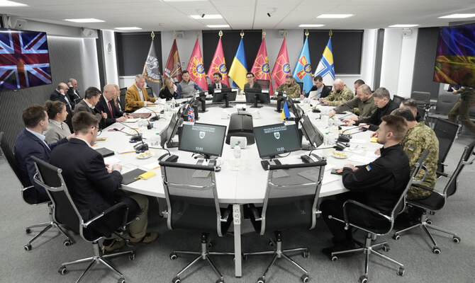 Britain's Defence Secretary Healey visits Ukraine