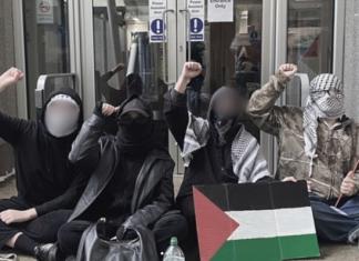 Pro-Palestinian protesters target military and defense industry recruiters at UK universities