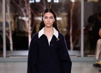 Loli Bahia, Mona Tougaard walk at Tory Burch’s Fall/Winter 2025 show in New York