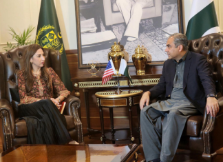 Interior Minister Mohsin Naqvi Receives U.S. Acting Ambassador Natalie Baker