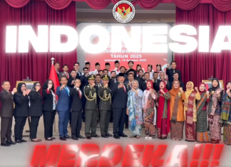 Indonesian Embassy Inaugurates Flag-Hoisting Team for 80th Independence Day Celebrations