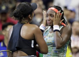 Coco Gauff and Naomi Osaka play each other at the US Open on Monday