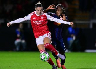 Arsenal start Women’s Champions League title defense on the wrong foot with 2-1 defeat to Lyon; Barcelona thrash Bayern