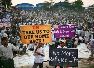 Rohingya Muslims plead for help at the UN to stop the killings in Myanmar
