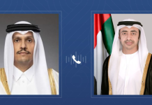 UAE and Qatar Foreign Ministers Discuss Regional Stability and Expanding Bilateral Cooperation