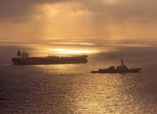 British military says ship caught fire after being hit off coast of Qatar