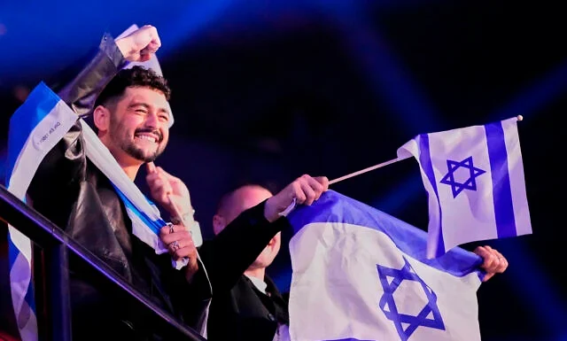 Despite anti-Israel chants in arena, Israel’s Noam Bettan advances to Eurovision final