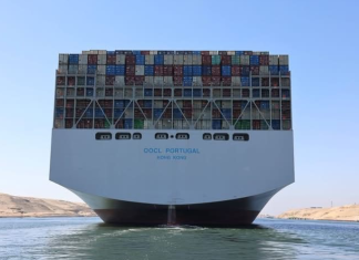 OOCL Portugal Makes first Suez Canal transit as Container Traffic Rebounds