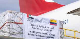 UAE Delivers Humanitarian Aid to Earthquake-Hit Colombia